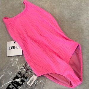 Beach Riot KIDS Julia Pink Onepiece Terry Swimsuit